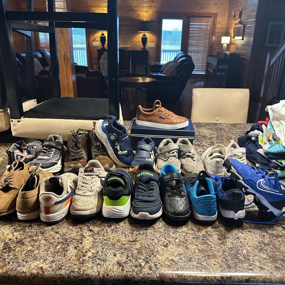 Nike Blue and Black Kids Sneakers